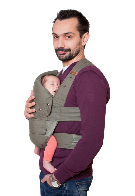 Marsupic Classic Babytrage olive papa profil