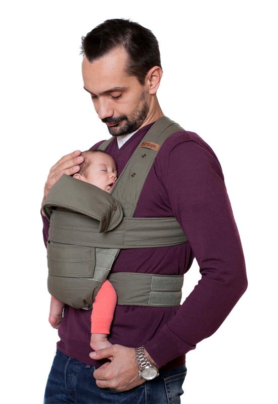 Marsupic Classic Babytrage olive papa seite